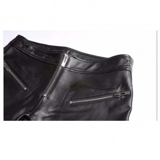 Women Leather Pant Genuine Lambskin Leather Skinny Stylish Black Pant