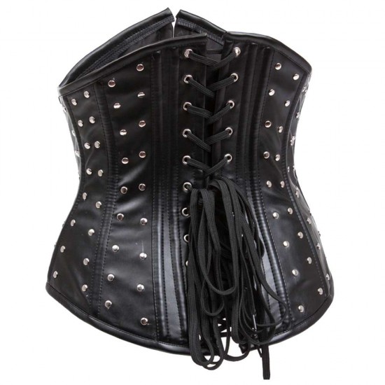 Women Black Leather Steel Boned Waist slimming Women Corset Women Black Leather Steel Boned Waist slimming Women Corset