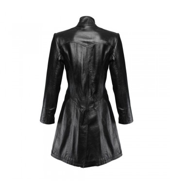 Handmade Gothic Trench Coat, Short Length Stylish Party Coat Leather Coat