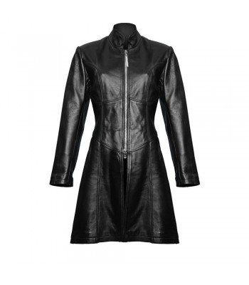 Handmade Gothic Trench Coat, Short Length Stylish Party Coat Leather Coat
