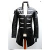 Men Gothic Leather Coat Steampunk Lambskin Goth Black Leather Jacket 