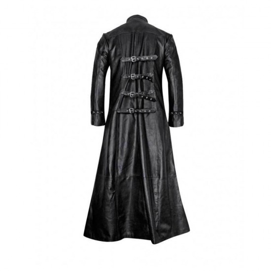 Men Black Gothic Coat Duster Coat UK Vintage Black Trench Coat Matrix Coat
