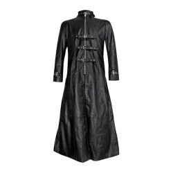 Men Black Duster Coat UK Vintage Black Gothic Trench Coat