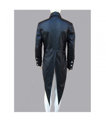 Men’s Gothic Steampunk Tailcoat | Vintage Victorian Leather Cutaway Jacket