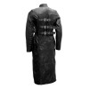 Men Gothic Trench Coat Gothic Leather Long Coat Bondage Style Coat