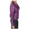 Womens Biker Purple Leather Sexy Gothic Jacket Retro Coat Fitted Biker Jacket 