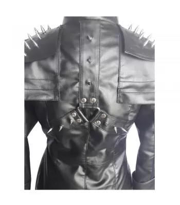 Women’s Gothic Steampunk Leather Spiked Coat