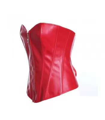 Lace up Corset Top Leather Waist Spiral Steel Boned Cincher Bustier  (2025)