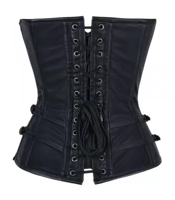 Gothic Faux Leather Corset Sexy Corset Steel Boned Overbust Corset (2025)