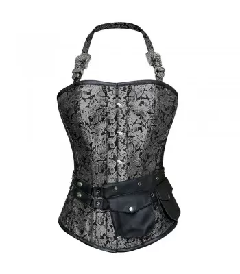 Women Hornglass Overbust Corset Heavy Duty Steel Boned Corset Brocade Corset (2025)