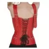 Women Bustier Overbust Corset Red Steel Bone Lace Up Corset (2025)