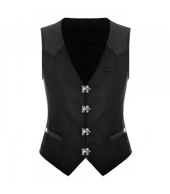Men Gothic Vest Steampunk Victorian Waistcoat Halloween Mans fashion Vest (2025)