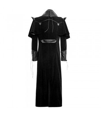 Men Steampunk Trench Coat Victorian Slim Suit Collar Solid Double Breasted Zipper Coat (2025)