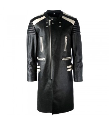 Premium Quality Men Genuine Leather Biker Coat Cowboy Long Coat Men Style Length Coat  (2025)