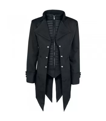 Men Tailcoat Victorian Gothic Trench Double Breast Long Coat (2025)