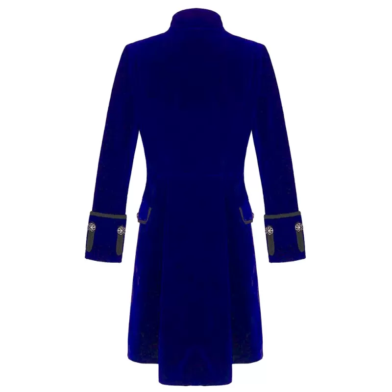Mens Gothic Victorian Frock Mens Gothic Steampunk Tailcoat Blue Velvet Coat (2025) Mens Gothic Victorian Frock Mens Gothic Steampunk Tailcoat Blue Velvet Coat (2025)