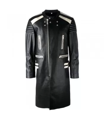 Premium Quality Men Genuine Leather Biker Coat Cowboy Long Coat Men Style Length Coat  (2025)