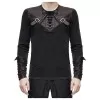 Men Steampunk Gothic Shirts Metal Studs Fashion Shirt Vintage Top
