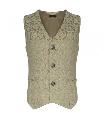 Pentagramme Palatine Men Cream Color Waistcoat  (2025)