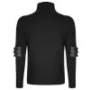 Axiom Armour Gothic Shirts Mens Dieselpunk Steampunk Long Sleeve Top with Faux Leather Panels Axiom Armour Gothic Shirts Mens Dieselpunk Steampunk Long Sleeve Top with Faux Leather Panels