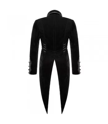 Men Gothic Tailcoat Black Velvet Gothic Steampunk Coat Vampire Swallowtail Tailcoat (2025)