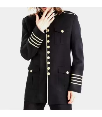 Men Gothic Military Officer Blazer Coat