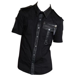 Gothic Police Officer Shirt Black Goth Clearance Shirt