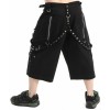 Men Gothic Metal Shorts With Pyramids 