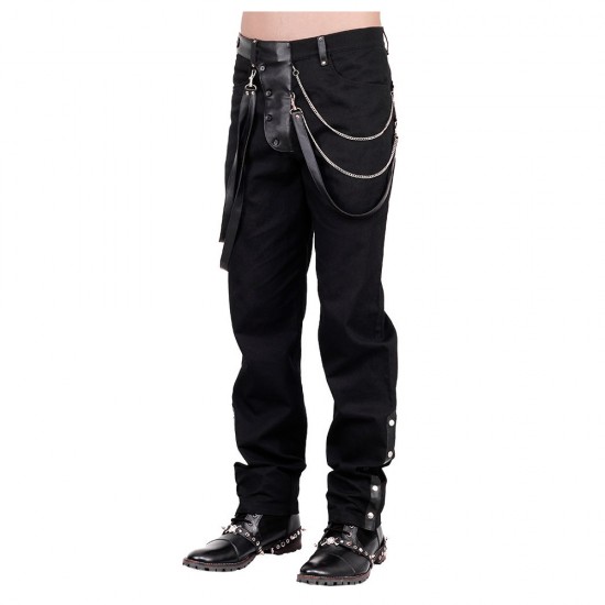 Steampunk Vintage Trouser Men Goth Black Gens Steam Pant Steampunk Vintage Trouser Men Goth Black Gens Steam Pant