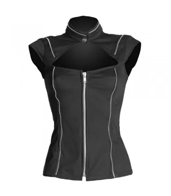 Women Black Sleeveless Shirt  (2025)