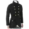 Men Double Breasted Coat Military Gold Button Coat Gothic Clothing (2025)