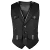 Men Gothic Wool Waistcoat Vest Black  (2025)