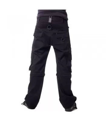 Men Gothic Black EMO Pant Cotton Pant Black Pistol Destroy Pants Denim Black (2025)