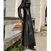 Women Gothic Full Length Coat Alternative Victorian Steampunk Trench Long Coats