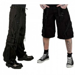 Men Gothic Pant Bondage Goth Steampunk Long Trouser