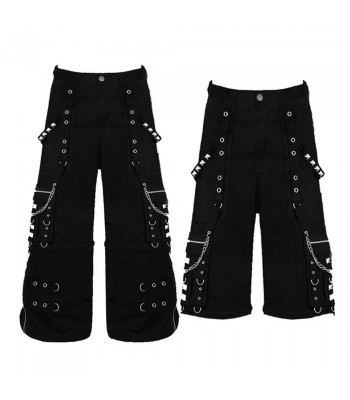 Men Gothic Pant Cyber Goth Trouser Bondage Shorts Pant 