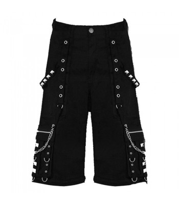 Men Gothic Pant Cyber Goth Trouser Bondage Shorts Pant 