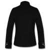 Men Gothic Black Jacket Asylum Vampire Jacket Metal Strap Buckle Jacket