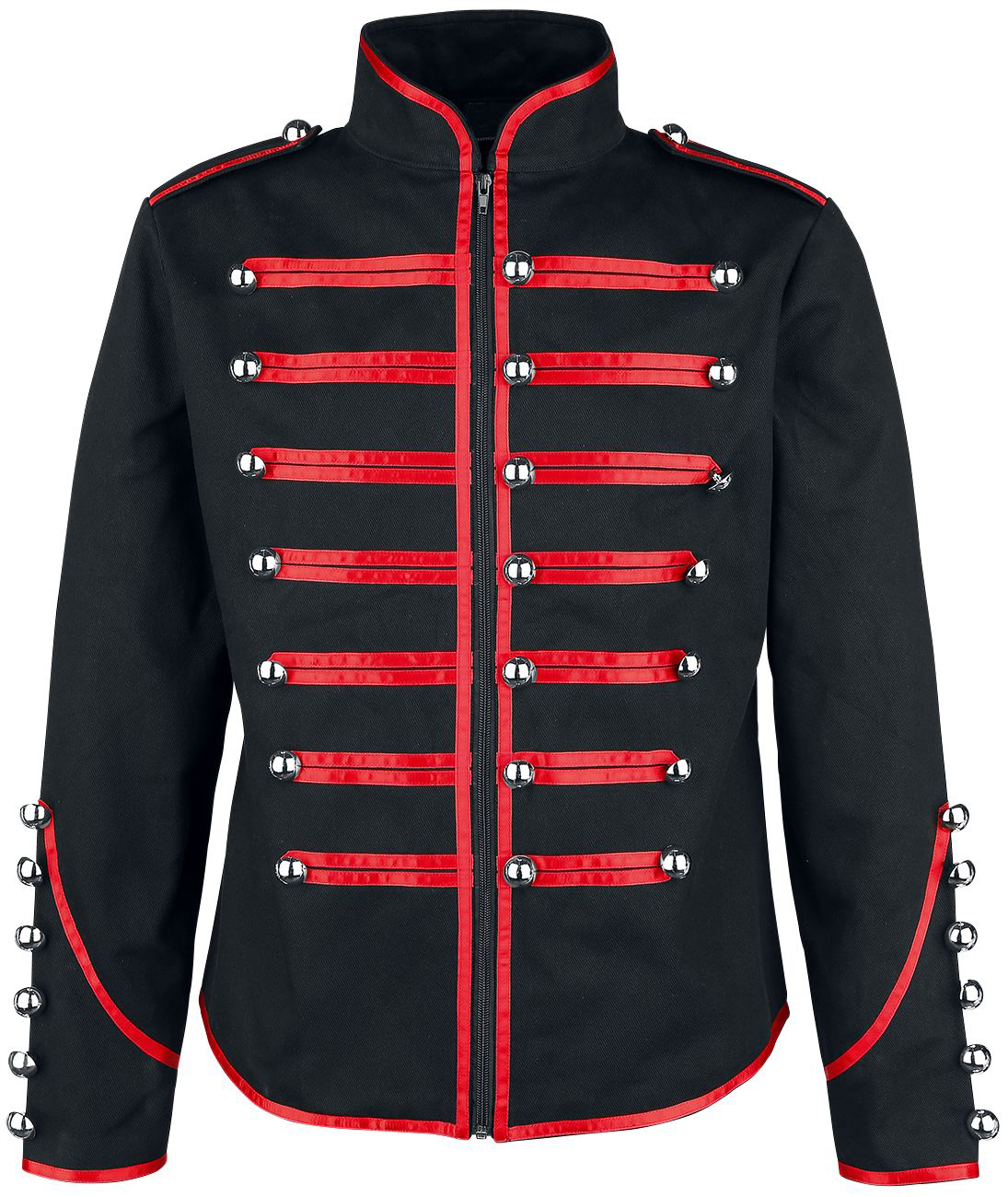 Men Red Parade Military Jacket Steampunk Marching Drummer Jacket