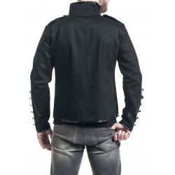 Men Gothic Jacket Black Banned Alternative Military Jacket