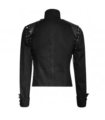 Men Steampunk Gothic Braided Jacket Rock Metal Military Jacket Wool Army Short (2025)