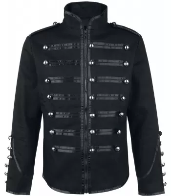 Mens Gothic Jackets Military Cosplay Fetish EMO Halloween