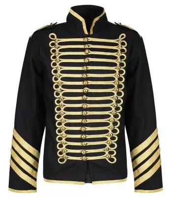 Men Silver Gold Military Jacket Drummer Gothic Army Parade Jacket (2025)