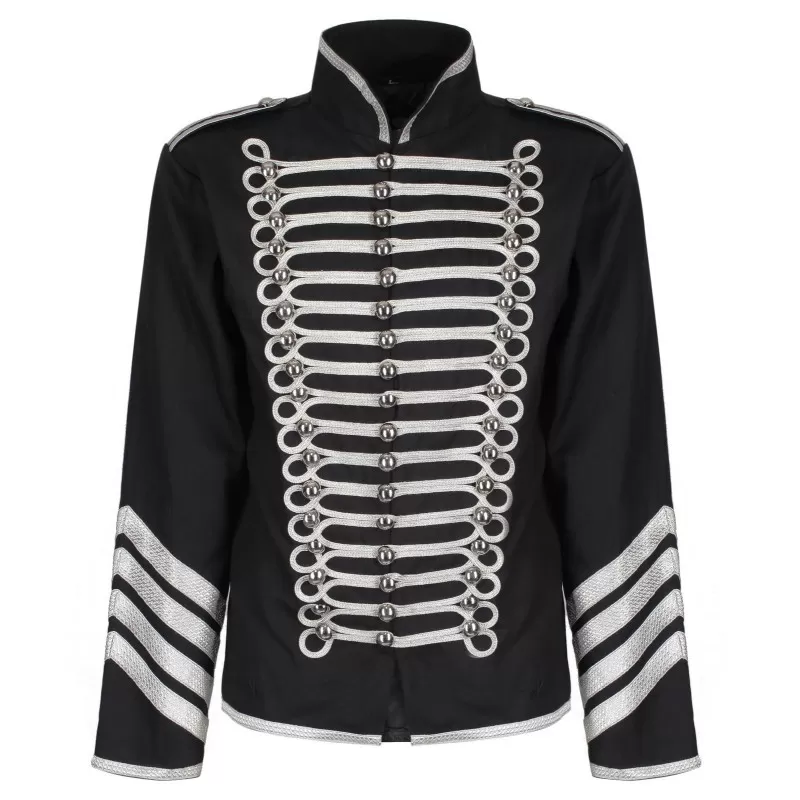 Black and gold military jacket on sale