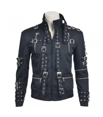 Men Black Mj Jacket Cosplay Costume Michael Jackson Jacket (2025)