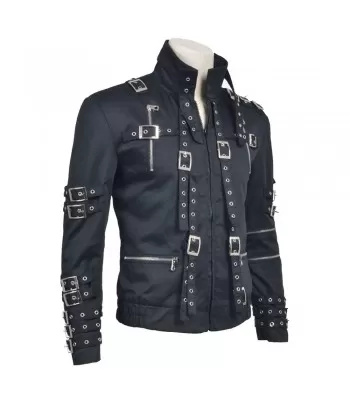Michael Jackson “Bad” Cosplay Jacket | Black Leather Replica