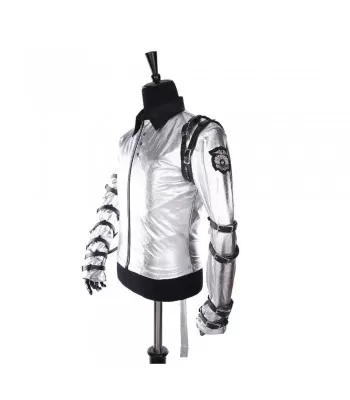 MJ Men Punk Classic Bad Tour Jacket Silver Bodysuit jacket  (2025)