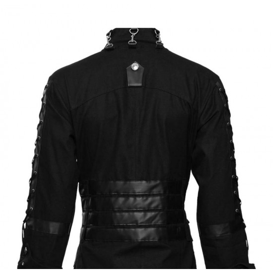 Hellraiser Dark Goth Coat Gothic Steampunk Jacket Men Long Coat