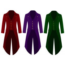 Steampunk Tailcoat Multi Color Victorian Jacket 
