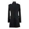 Men Woolen Gothic Slim Medium Long Trench Coat Personalized Stand Collar